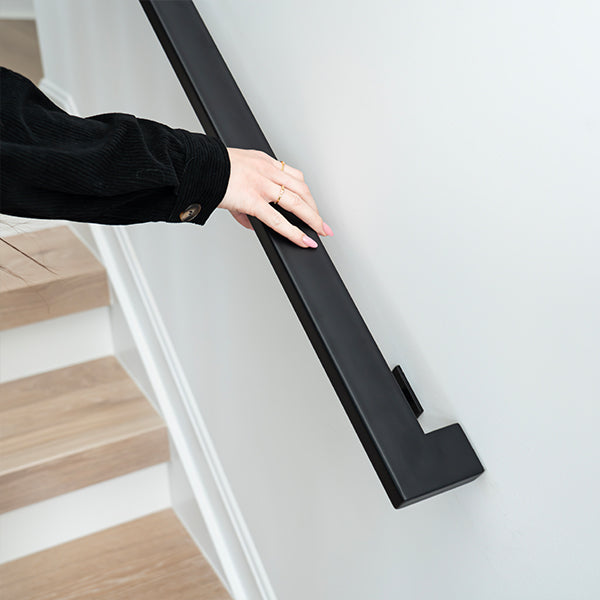 Metal Hand Rail with Wall Return (L Shape)