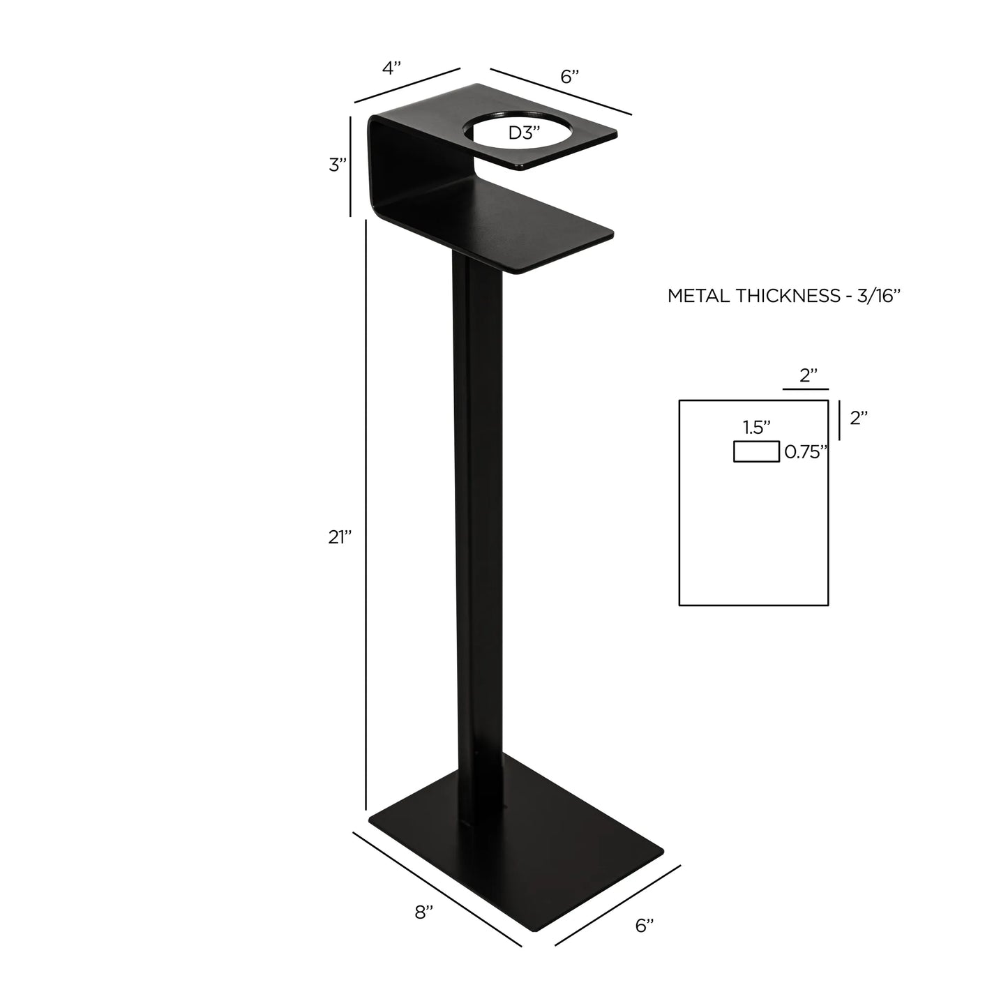 Side Table/ Drink Table / Solid Metal