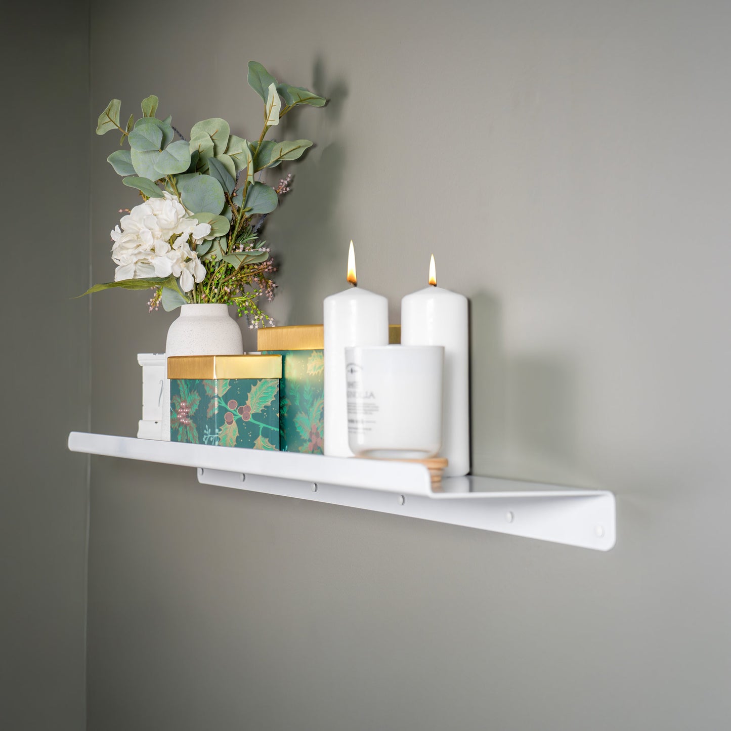 Steel Floating Shelf with Lip