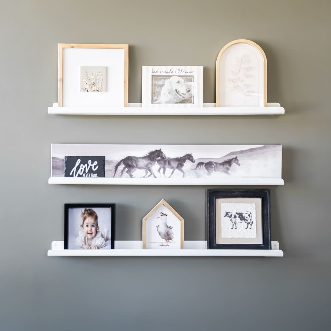 Metal Picture Ledge Floating Shelf