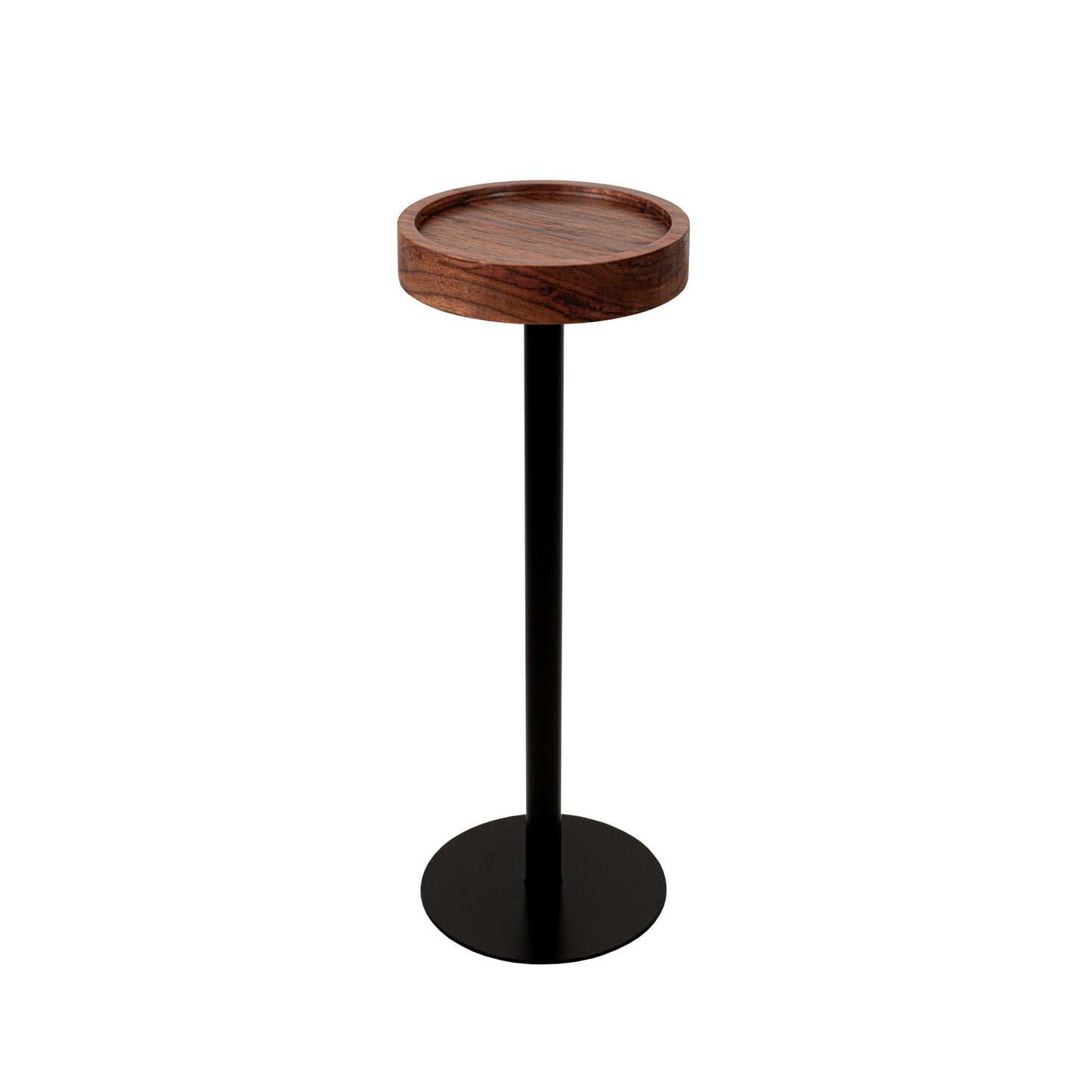 Modern Side Table – Hardwood Top + Steel Base