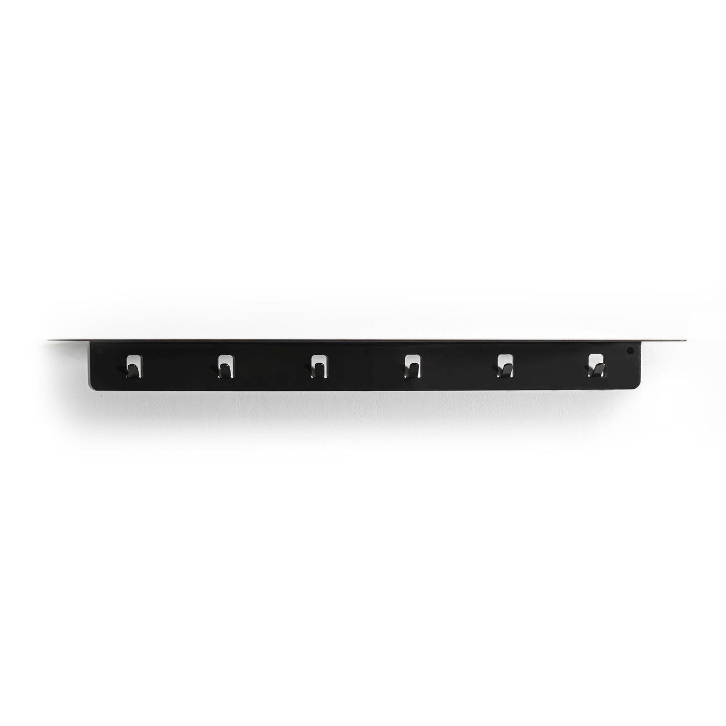 Steel Floating Shelf with Hooks