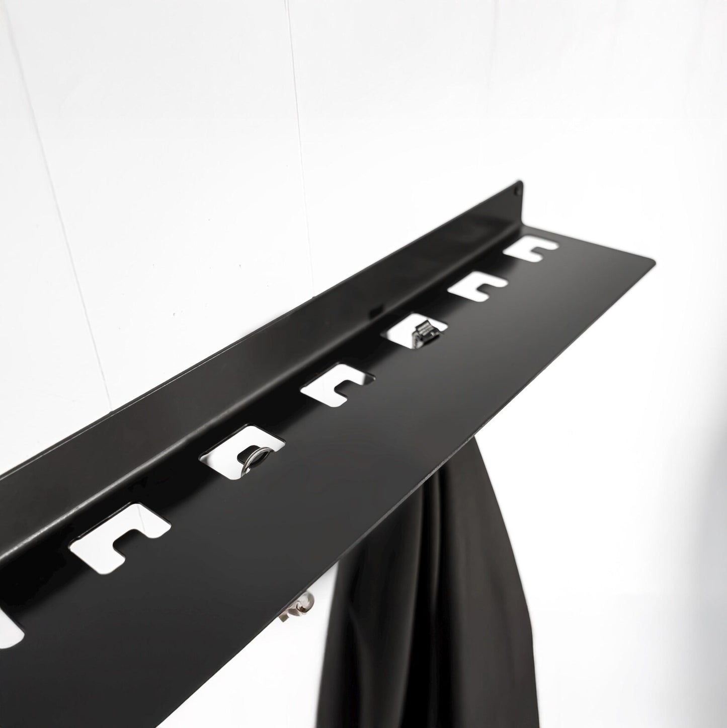 Modern Wall Rack – Floating Shelf with Flat Hooks