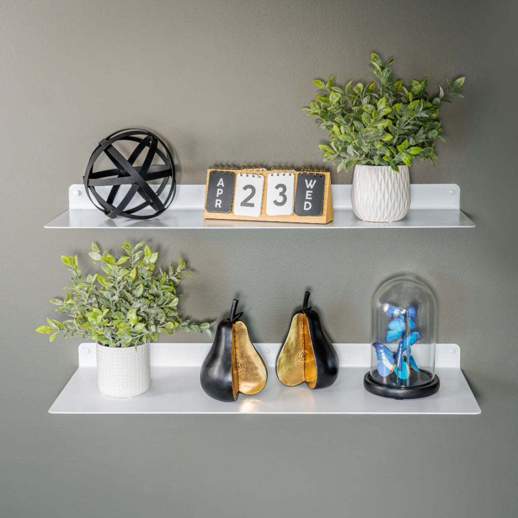 Modern Metal Floating Shelf - Minimalist Wall Storage & Display