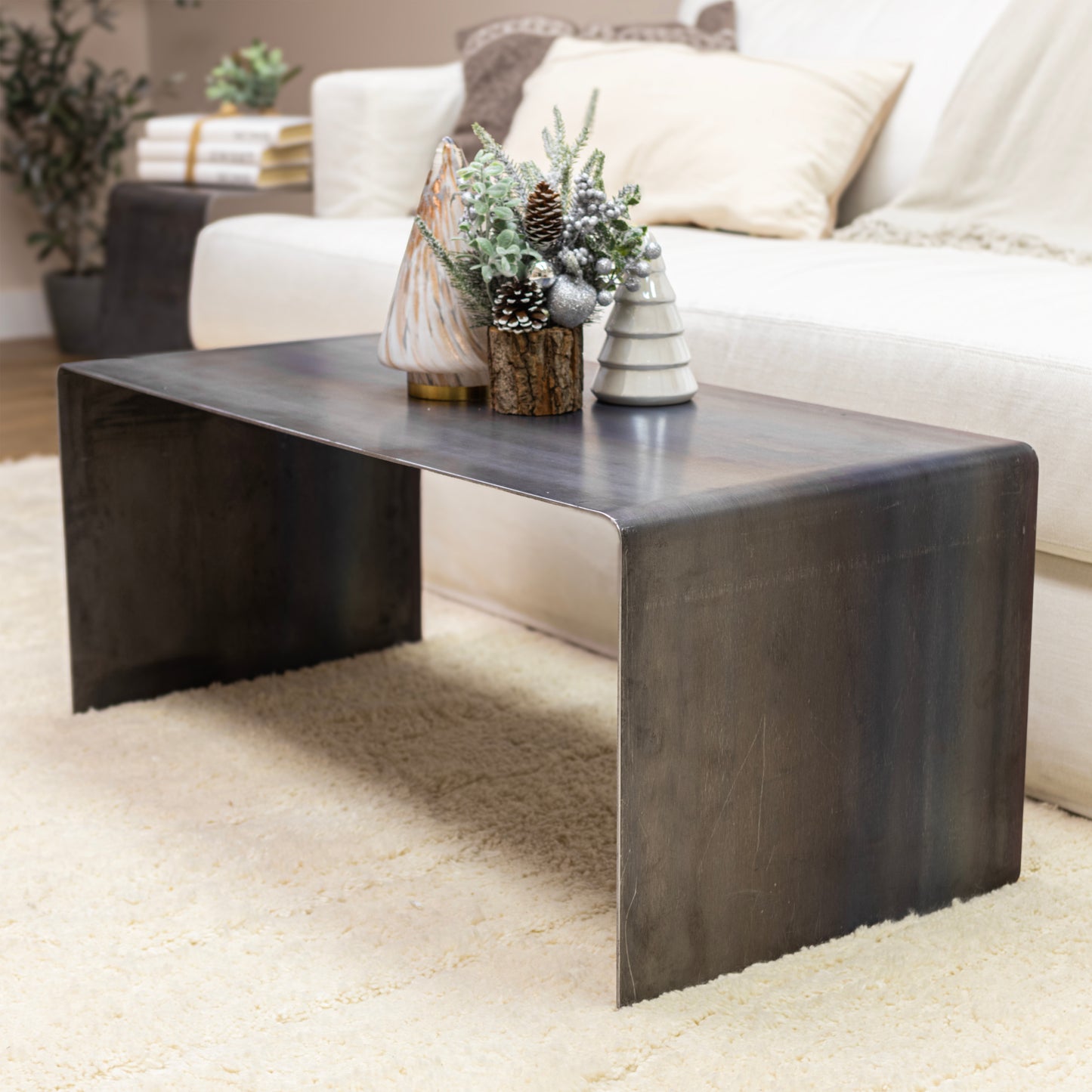 Modern Black Metal Coffee Table – Sleek & Minimalist Design