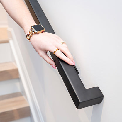 Metal Hand Rail with Wall Return (L Shape)