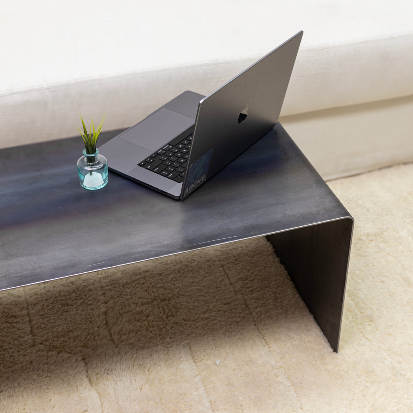 Modern Black Metal Coffee Table – Sleek & Minimalist Design