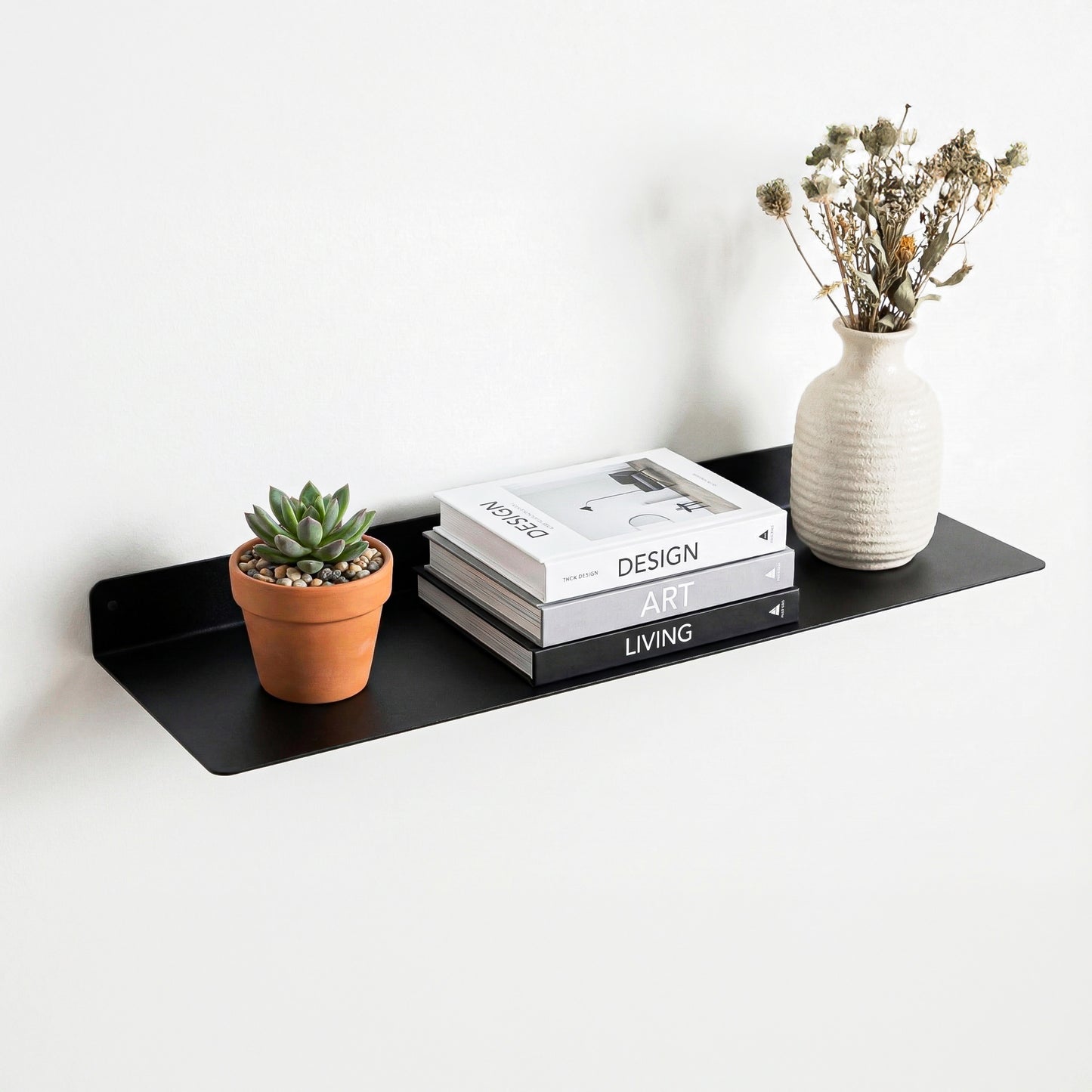 Modern Metal Floating Shelf - Minimalist Wall Storage & Display
