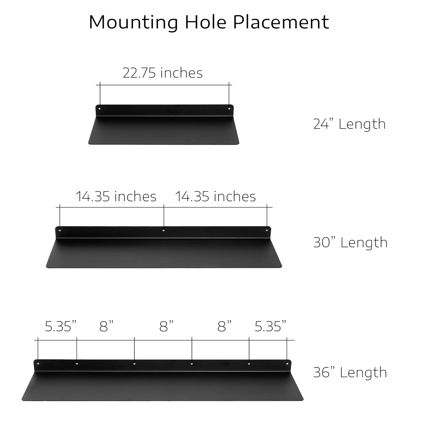 Modern Metal Floating Shelf - Minimalist Wall Storage & Display (Clearance)
