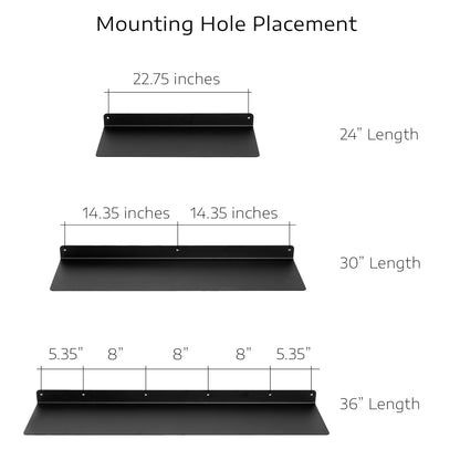 Modern Metal Floating Shelf - Minimalist Wall Storage & Display (Clearance)
