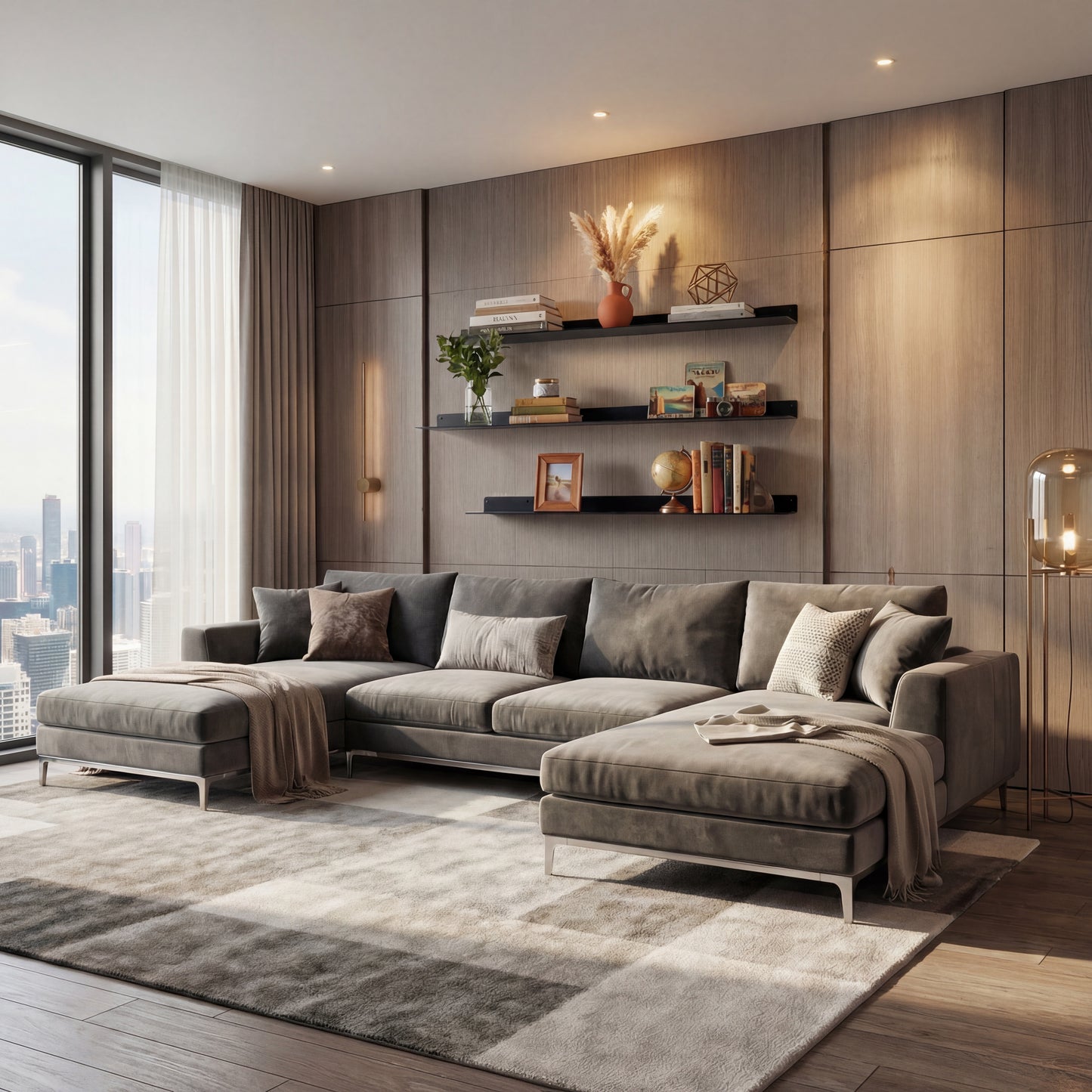 Modern Metal Floating Shelf - Minimalist Wall Storage & Display (Clearance)