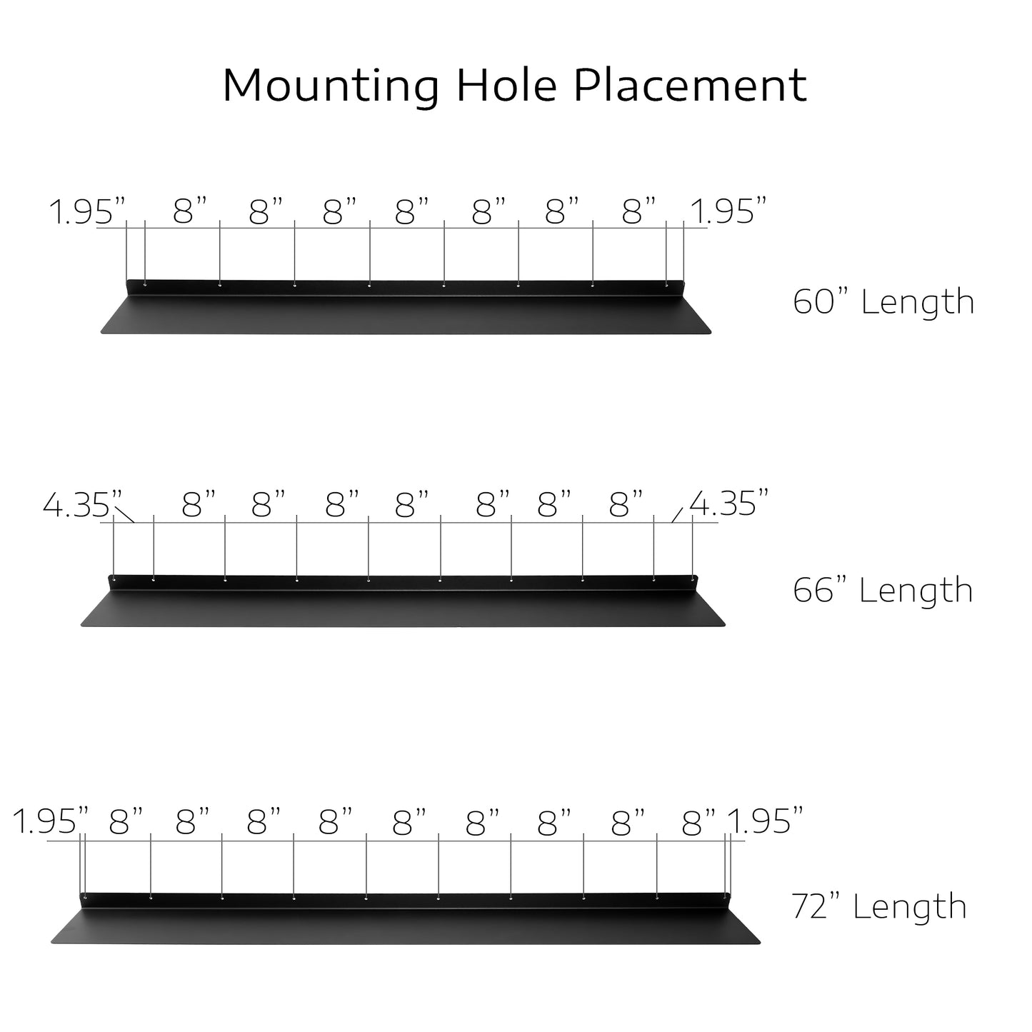 Modern Metal Floating Shelf - Minimalist Wall Storage & Display (Clearance)