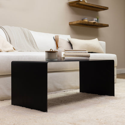 Modern Black Metal Coffee Table – Sleek & Minimalist Design