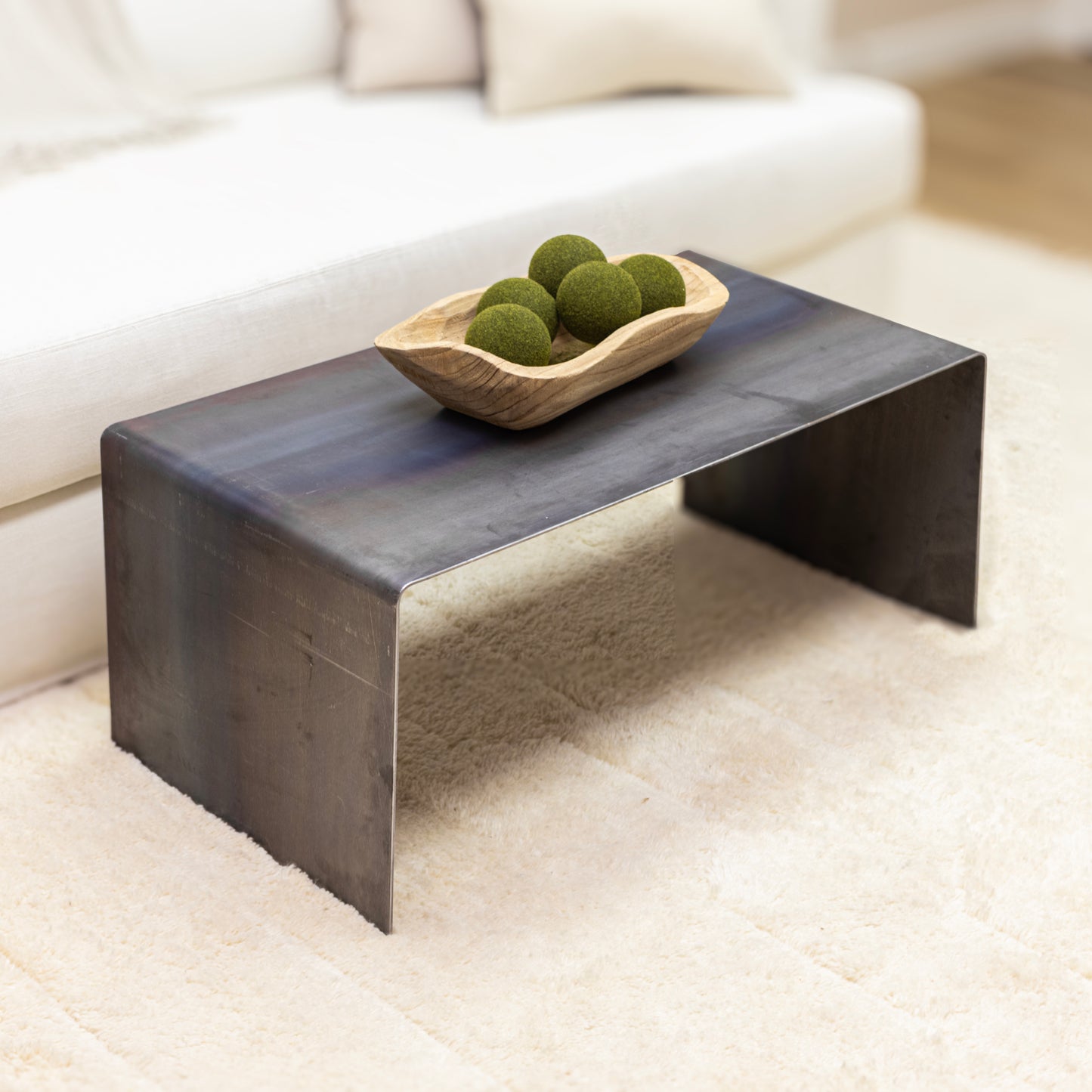 Modern Black Metal Coffee Table – Sleek & Minimalist Design