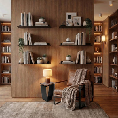 Modern Metal Floating Shelf - Minimalist Wall Storage & Display