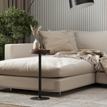Modern Side Table – Hardwood Top + Steel Base