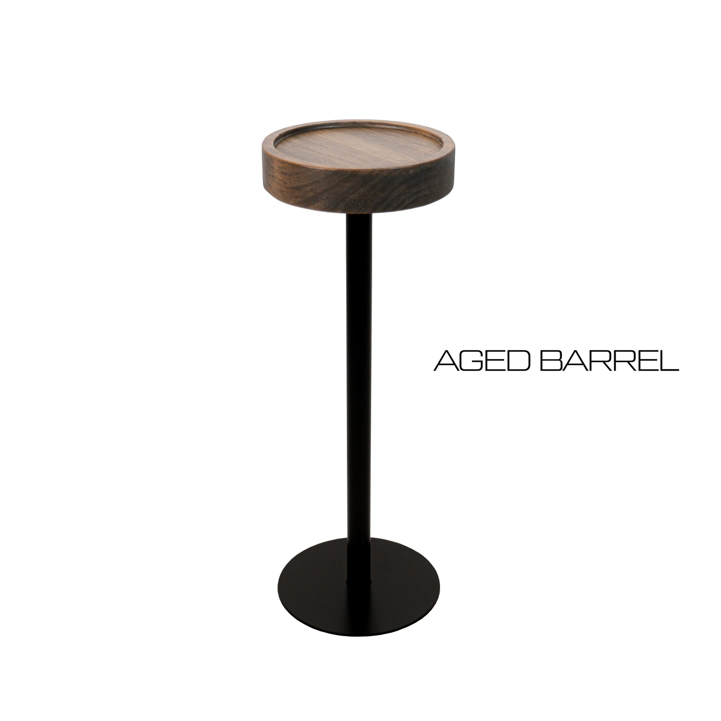 Modern Side Table – Solid Wood Top + Steel Base