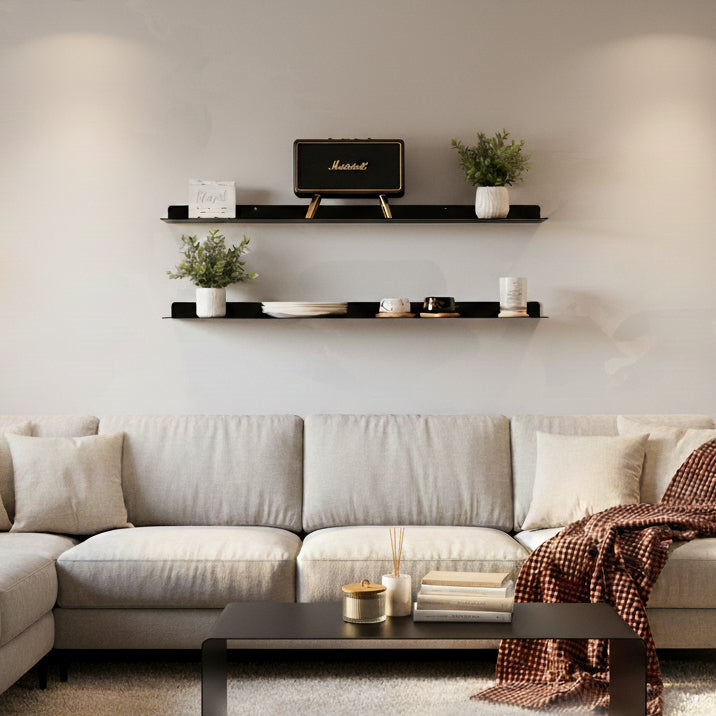 Modern Metal Floating Shelf - Minimalist Wall Storage & Display