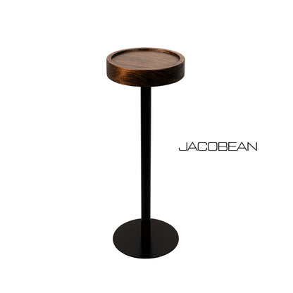 Modern Side Table – Solid Wood Top + Steel Base