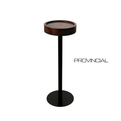 Modern Side Table – Solid Wood Top + Steel Base