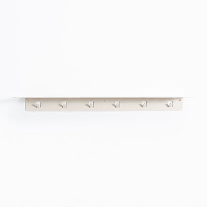 Steel Floating Shelf with Stick Out Hooks