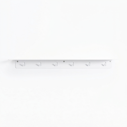 Steel Floating Shelf with Stick Out Hooks