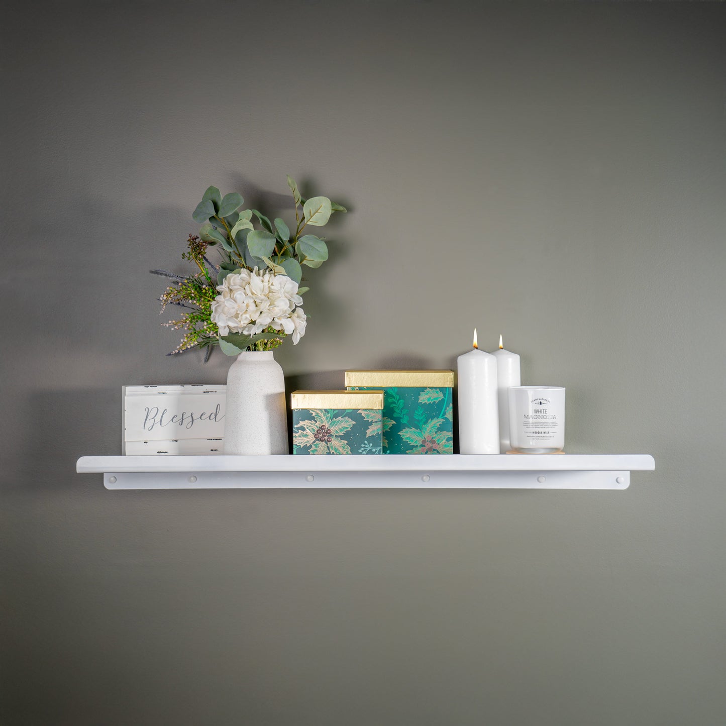 Steel Floating Shelf with Lip