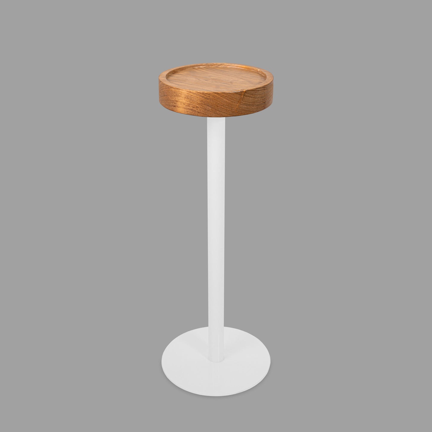 Modern Side Table – Solid Wood Top + Steel Base