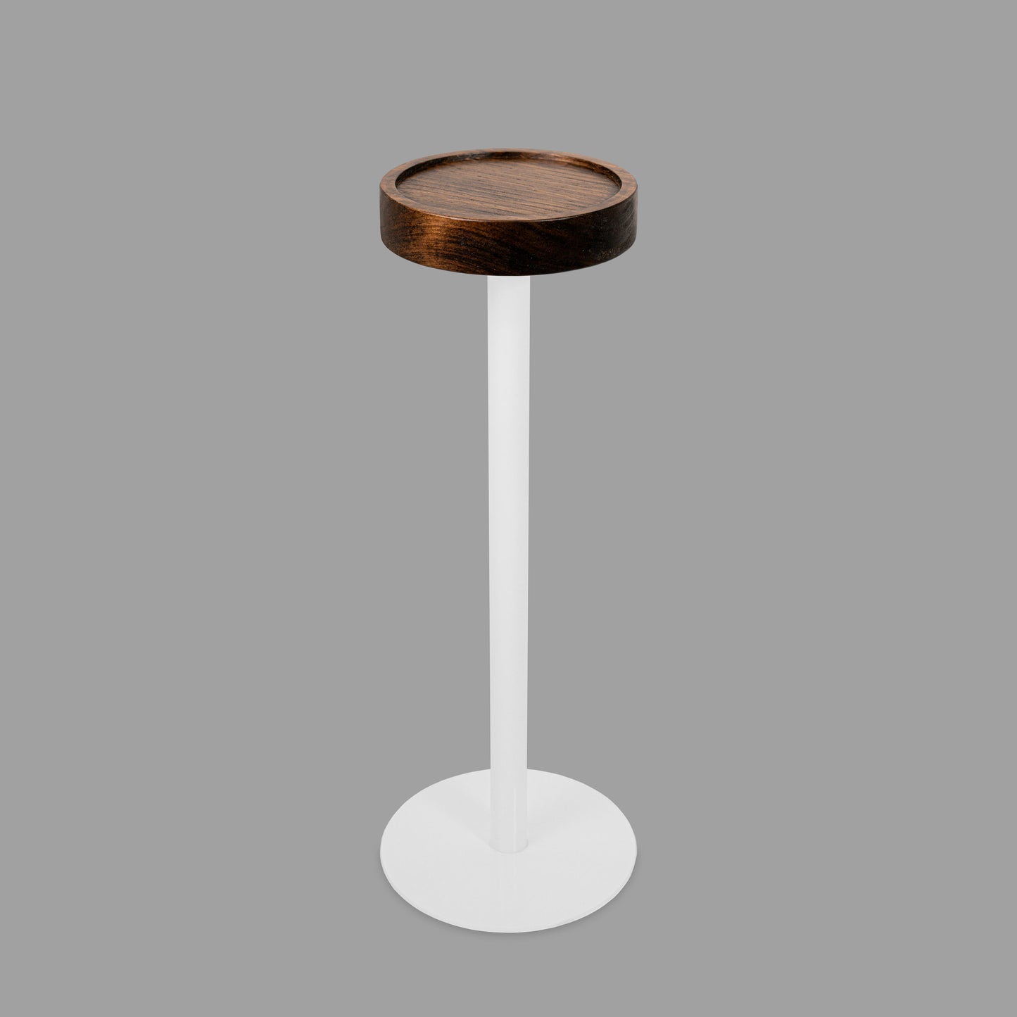 Modern Side Table – Solid Wood Top + Steel Base