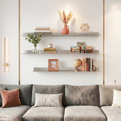 Modern Metal Floating Shelf - Minimalist Wall Storage & Display