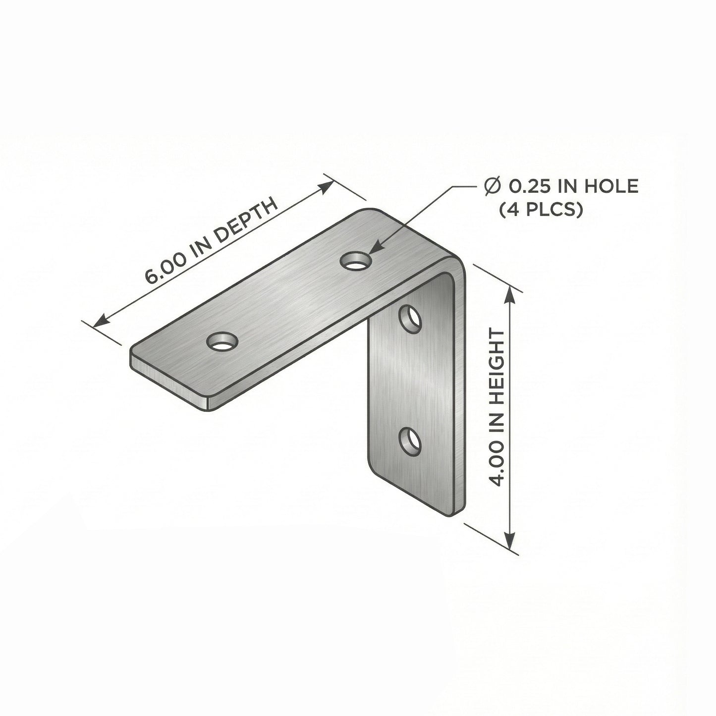 Steel L-Brackets (Heavy-Duty)
