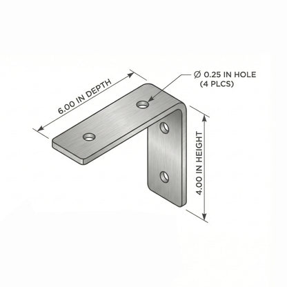 Steel L-Brackets (Heavy-Duty)