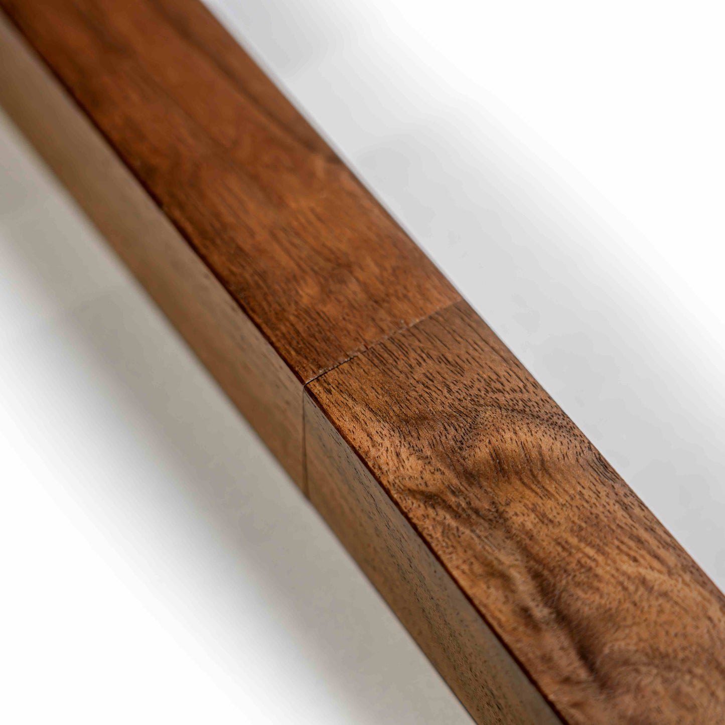 Walnut Wood Handrail with Wall Return (L-Shape)