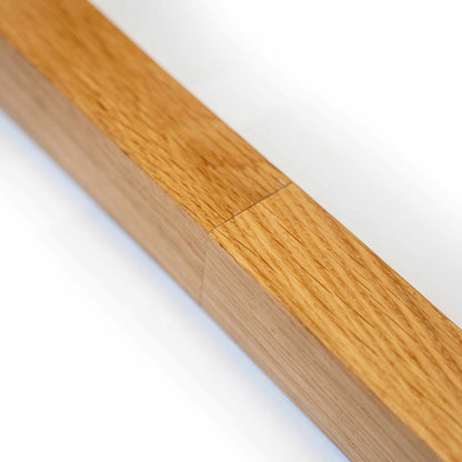 White Oak Wood Hand Rail with Wall Return (L-Shape)