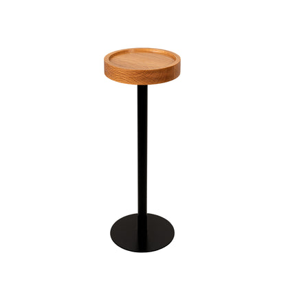 Modern Side Table – Hardwood Top + Steel Base