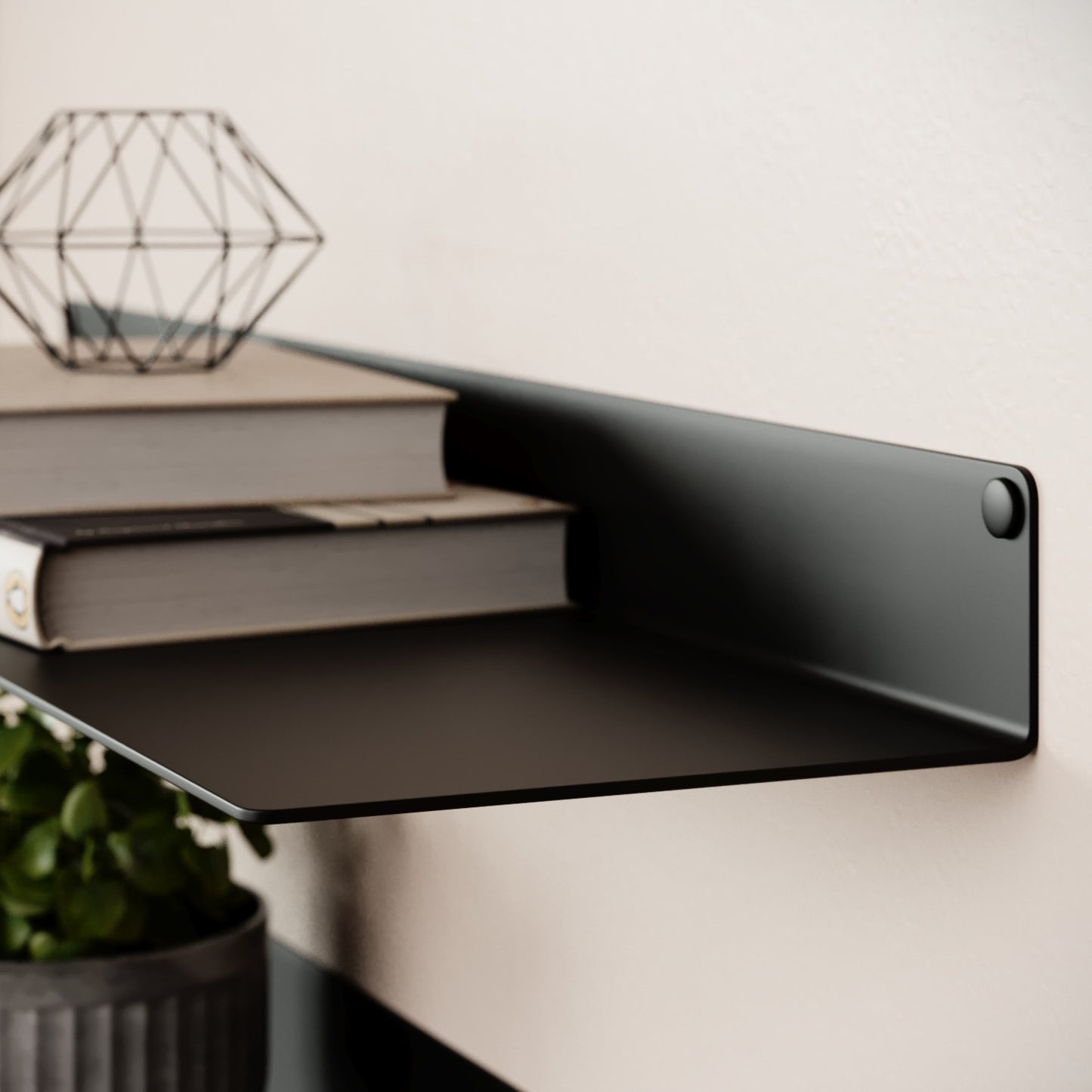 Modern Metal Floating Shelf - Minimalist Wall Storage & Display