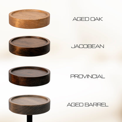Modern Side Table – Solid Wood Top + Steel Base