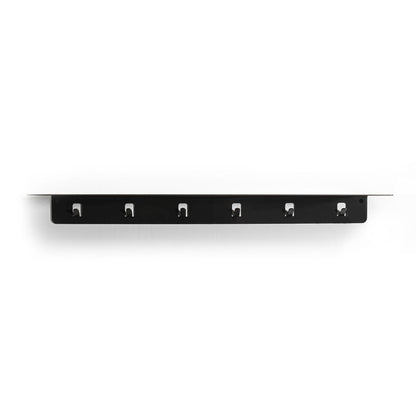 Steel Floating Shelf with Hooks