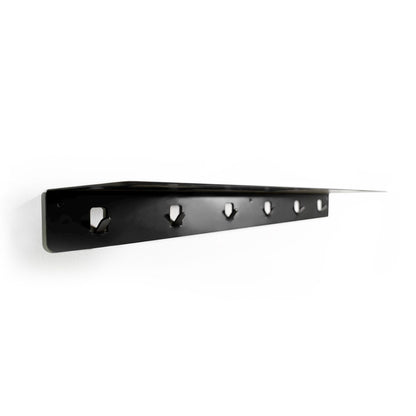 Steel Floating Shelf with Hooks
