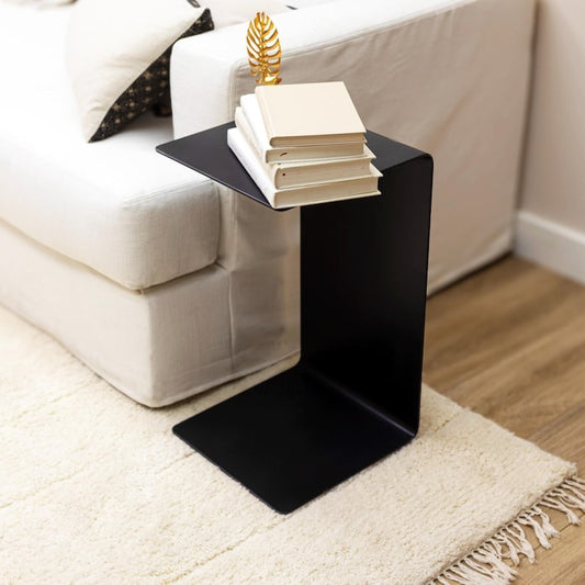 Modern Minimalist Metal C Shape Side Table