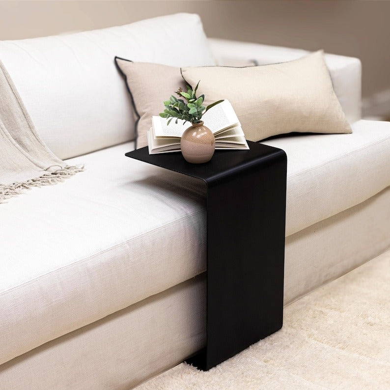 Modern Minimalist Metal C Shape Side Table