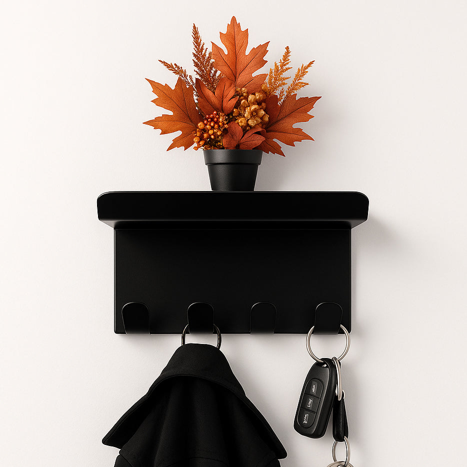 Modern Metal Hanger – Steel Construction + Matte Black Finish