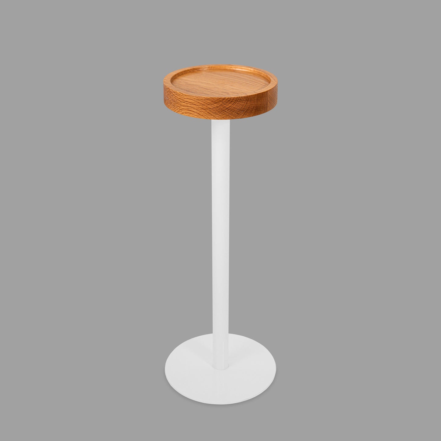 Modern Side Table – Hardwood Top + Steel Base