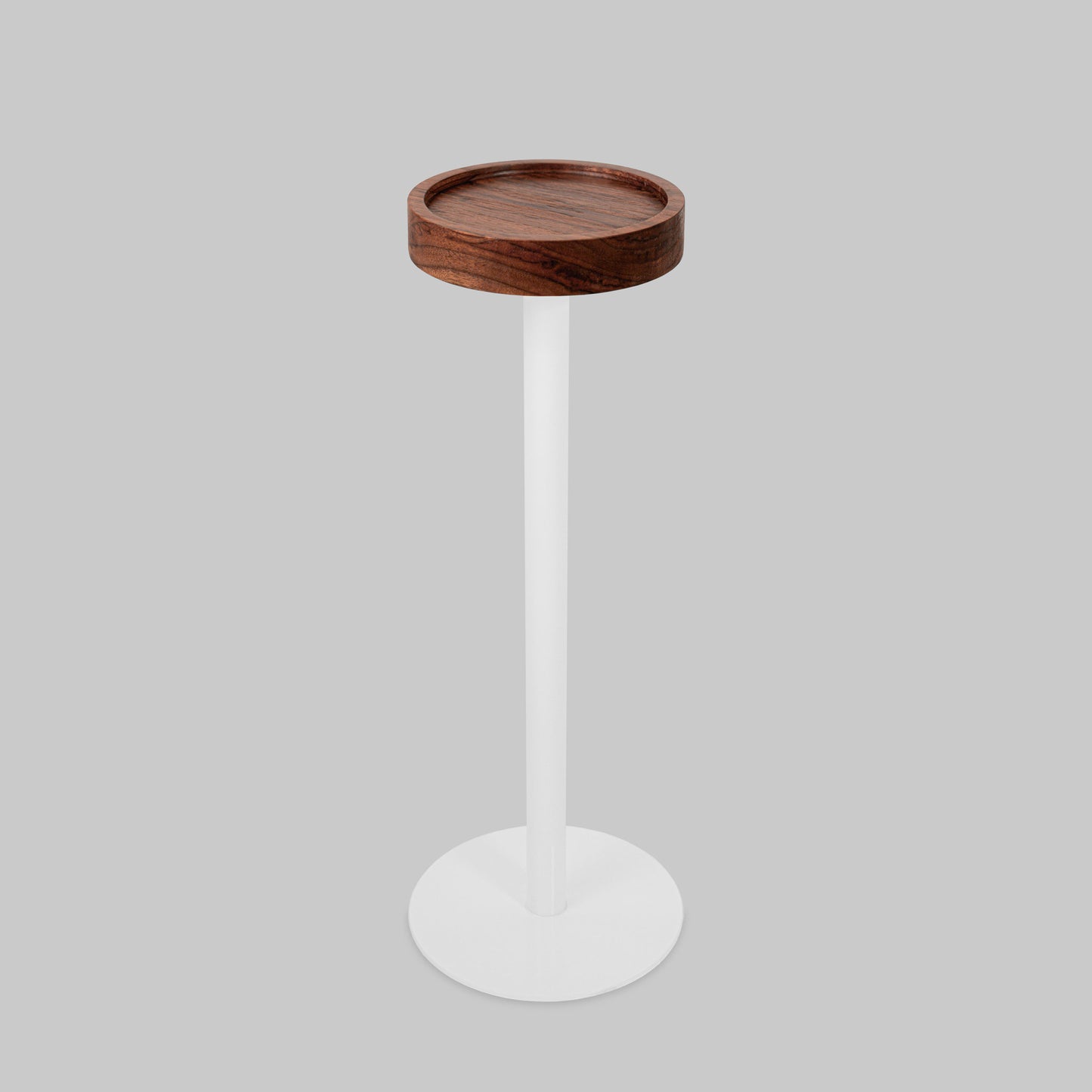 Modern Side Table – Hardwood Top + Steel Base